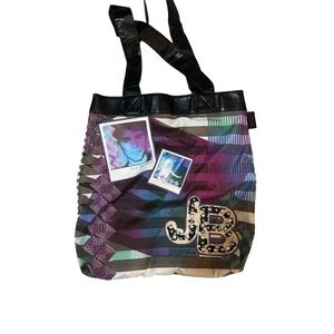 Studded Justin Bieber JB Multicolor Graphic Tote Bag